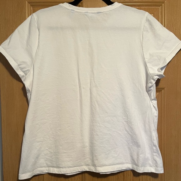 Draper James RSVP White Cut Out Tee XL Basic Cotton Short Sleeve Whimsy Modern - Picture 8 of 8